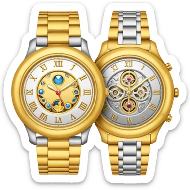 2 watches sticker