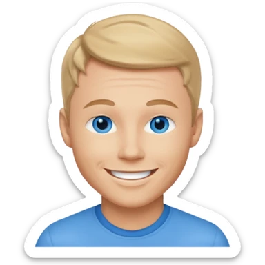 Brian Littrell with blue eyes sticker