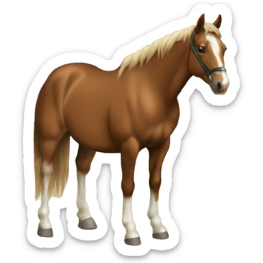 a sorrel quarter horse with a white blaze sticker