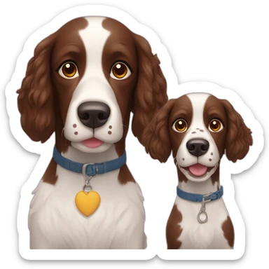 Springer spaniel woman and man sticker
