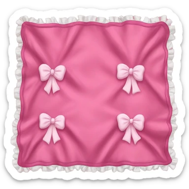 cute pink blanket with bows sticker