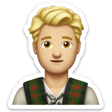 Blonde-scottish-man-with-kilt sticker