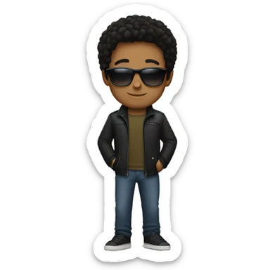 a boy with dark hair and ray bans  sticker