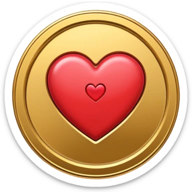 vilet coin with heart sticker