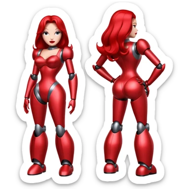 Jessica rabbit as a robot sticker