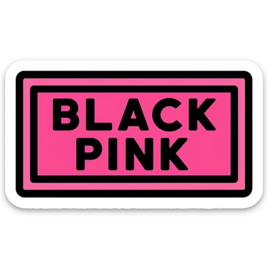 Blackpink inspired icon, bold, stylish, pink and black color scheme, modern pop aesthetic sticker