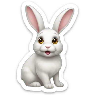 Lapin fusionné avec perocé sticker