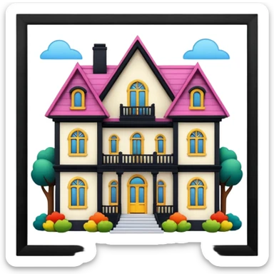 open doll mansion sticker