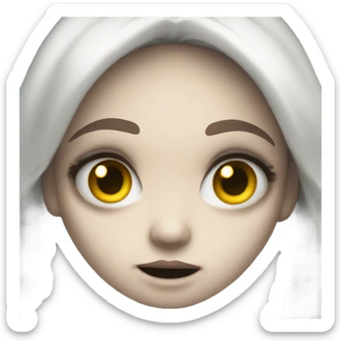 cute possessed doll sticker