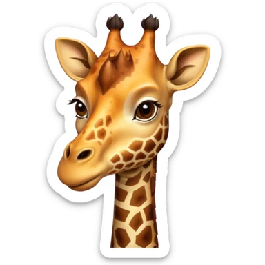 portrait of giraffe, front view sticker