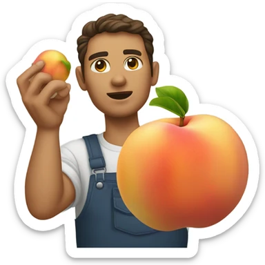 me smacking a peach  sticker