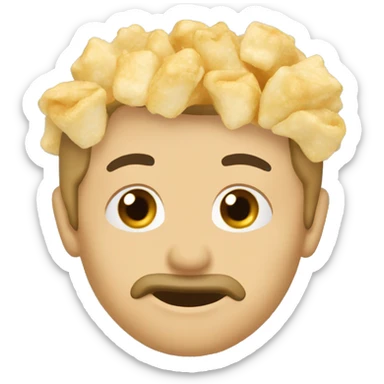 Cabeza palomitas en la cabeza sticker