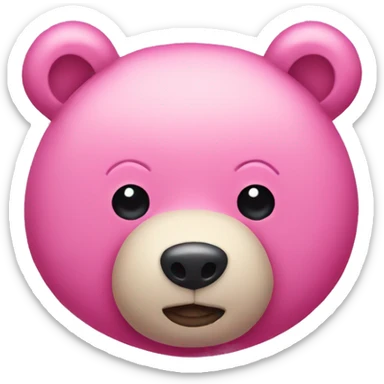 pink stuffed bear sticker
