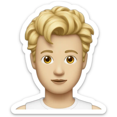 Arthur Rimbaud Blond cheveux plaqué sticker