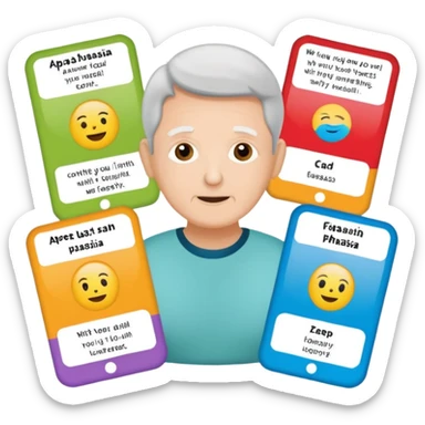 Aphasia patient cards sticker