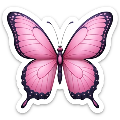 Pink butterfly sticker