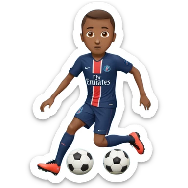 Matuidi dribbling a soccer ball in PSG uniform sticker