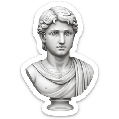 unfinished sculpture, part of the stone, david statue sticker