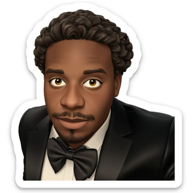 handsome boy with bowtie sticker