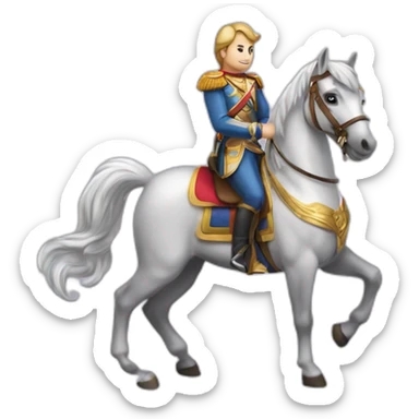 Un prince qui chevauche une licorne qui chevauche une tarigrades sticker
