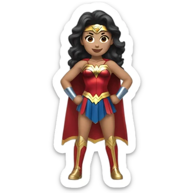 wonderwoman costume sticker