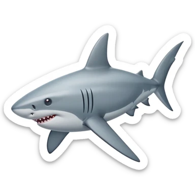 shark with middle fin up sticker