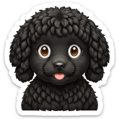 black cockapoo sticker