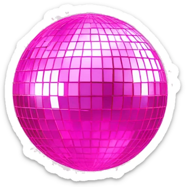 pink disco ball  sticker