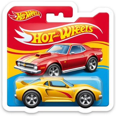 Hot Wheels car in package sticker