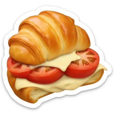Tomato and cheese croissant  sticker