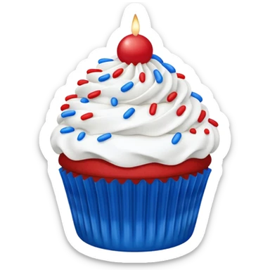 4th of july cupcake sticker