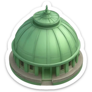Green meridian dome sticker