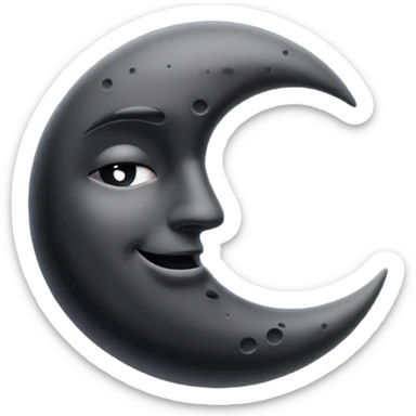 black half moon sticker