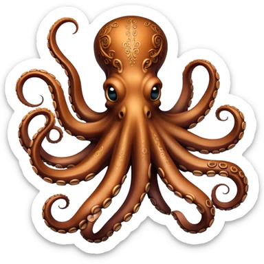 Victorian era Octopus sticker