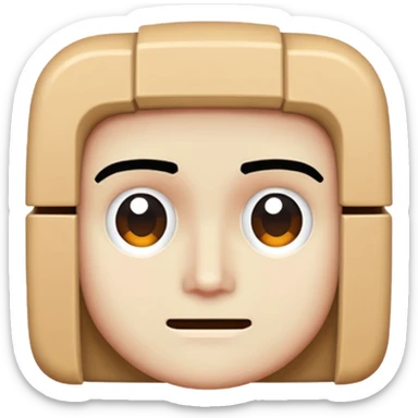 Pixeled style head sticker