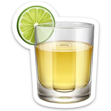 Shot of tequila sticker