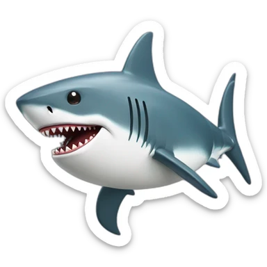 funny pixart art shARK WITH A GUN  sticker