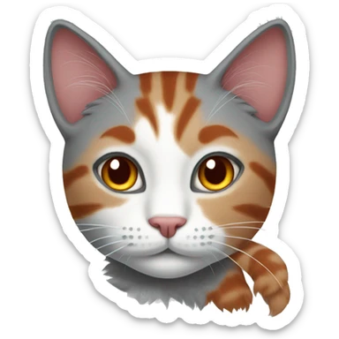 Red and grey cats sticker