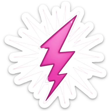 Pink lightning bolt sticker