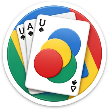 a circle with yellow blue red and green in it such as a uno play card  sticker