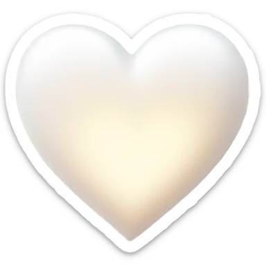 white heart with sparkles sticker