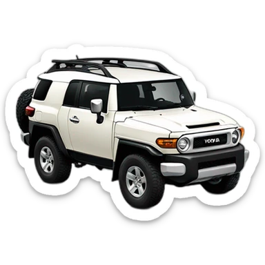 white toyota fj cruiser sticker