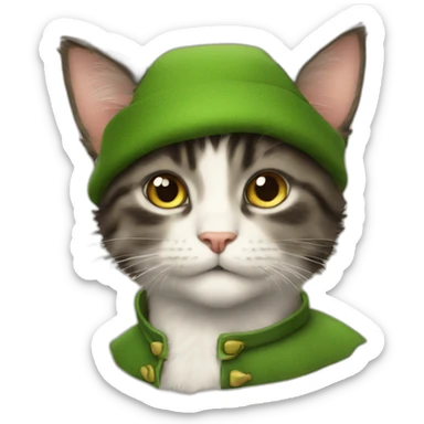 Peter pan disfraz gato sticker