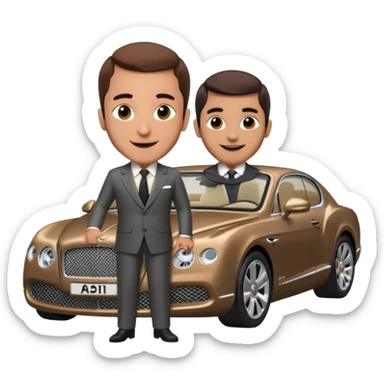 Abid abedi as Principalwith his Bentley sticker