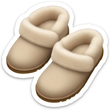 pastel beige cute ugg slippers sticker