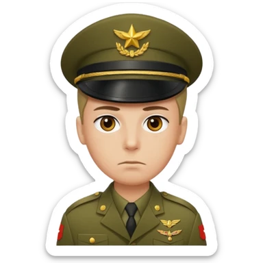 человек в военной форме sticker