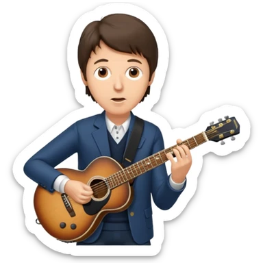 Paul McCartney playing guitar sticker