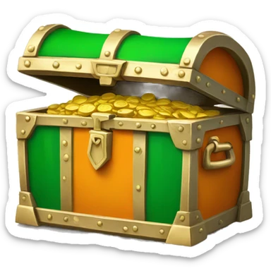 treasure chest with irish flag sticker