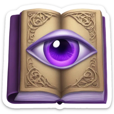 spell book that's purple with eye in the middle sticker