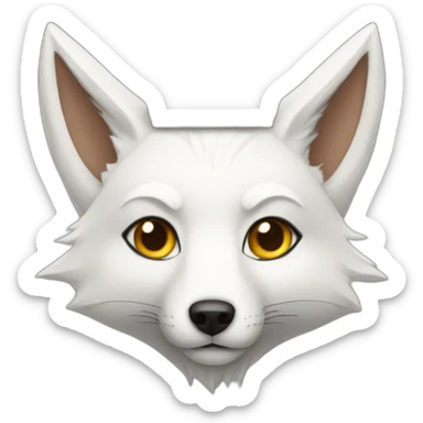 white fox king sticker